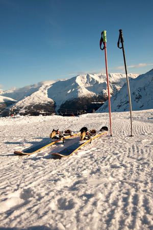 Ski on italian alpsの写真素材