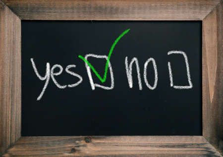 Choose yes or noの写真素材