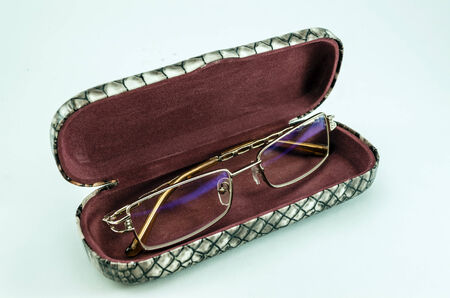 Fashionable modern glasses for business people dedicated confident beautiful viewの写真素材