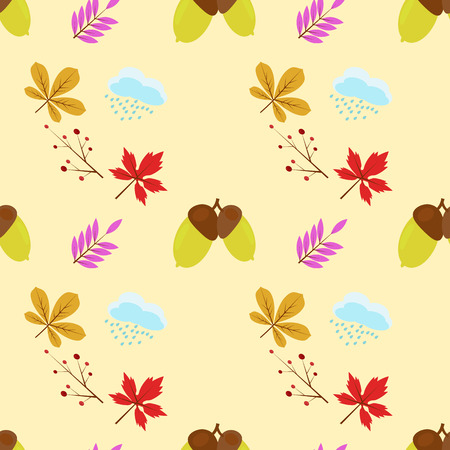 Autumn seamless pattern design for printing on a variety of surfacesのイラスト素材