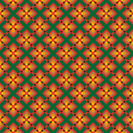 raphic ornament made geometric shapes, different colors, shapes and sizesのイラスト素材