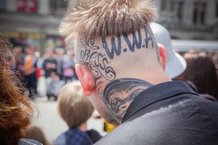 Brutal man at Holland squareのeditorial素材