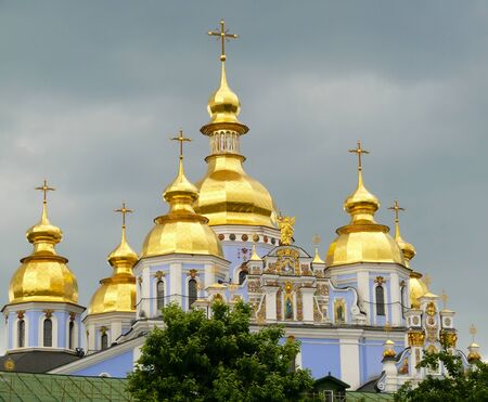 St. Michael's Golden-Domed Monastery located in Kyiv, Ukraine, Europe. This is Ukrainian Orthodox...