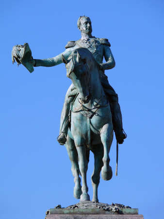 Statue of Grand Duke William II of the Netherlands in Luxembourg