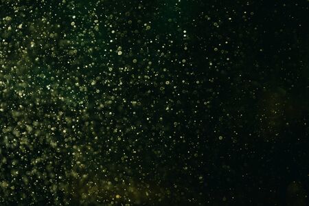 Abstract background for wallpaper. A lot of defocused bubbles in the water. Aquarium bokeh in green...