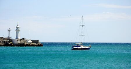 yacht out to sea