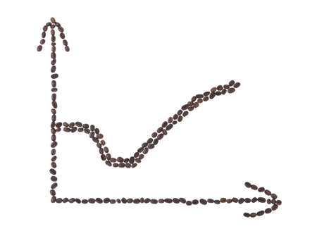 Graph of coffee beansの写真素材