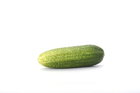 Cucumber isolated on white backgroundの写真素材
