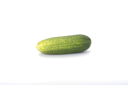 Fresh cucumber isolated on white backgroundの写真素材