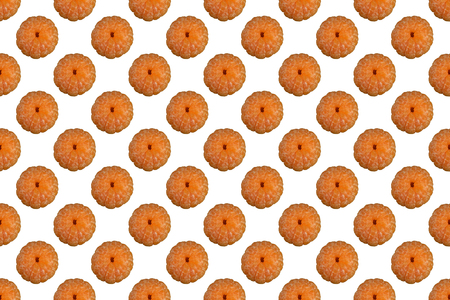 Pattern of tangerine isolated on white backgroundの写真素材