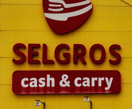 MOSCOW, RUSSIA OCTOBER 4, 2019: Zelgros wholesale network logo.のeditorial素材