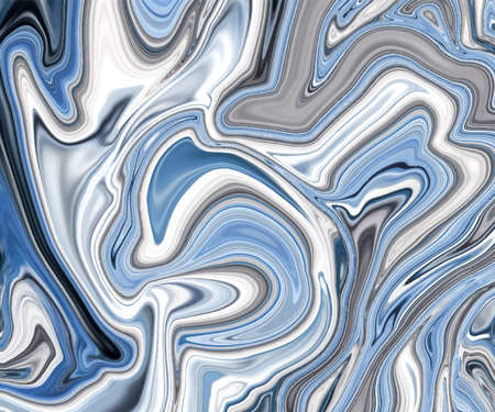 Blue liquid ink painting abstract pattern.のイラスト素材