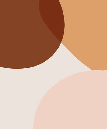 Abstract geometric design background. Printable Wall Art, Neutral Mid Century Art Print, Boho Decorのイラスト素材