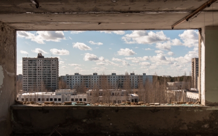 The ghost city of pripyat, Chernobylのeditorial素材