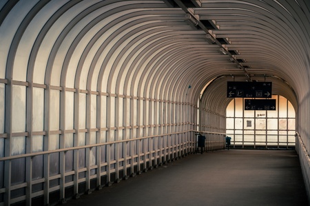 Hallway with brigh light angle shotのeditorial素材