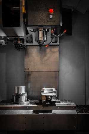 Modern drill machine in a factory