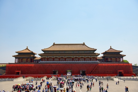 BEIJING, CHINA - May 29, 2016: The Forbidden City. The Forbidden City was the Chinese imperial palace from the Ming dynasty to the end of the Qing dynasty. Years 1420 to 1912.のeditorial素材