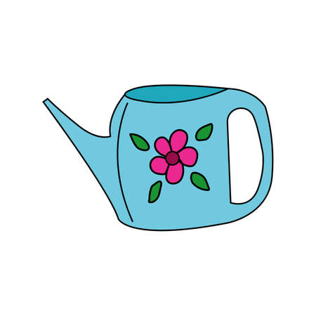 vector illustration garden watering canのイラスト素材
