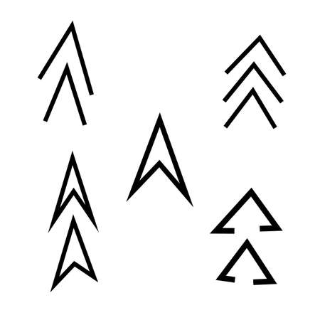 vector set of arrow pointersのイラスト素材