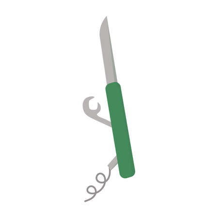 Vector illustration of tourist folding knifeのイラスト素材