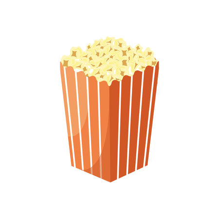 Vector illustration of a glass of pop cornのイラスト素材