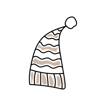 vector illustration hat in doodle styleのイラスト素材