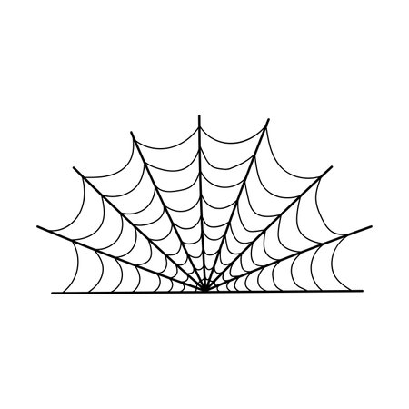 Vector illustration of cobweb in doodle styleのイラスト素材