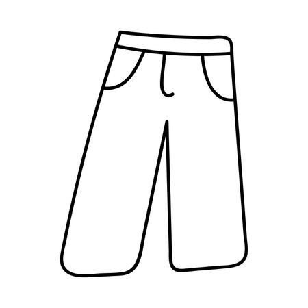 hand drawn pants. isolated on white backgroundのイラスト素材