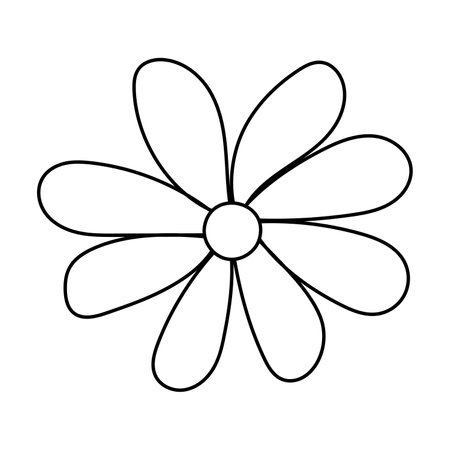 hand drawn flower illustration. isolated on white backgroundのイラスト素材