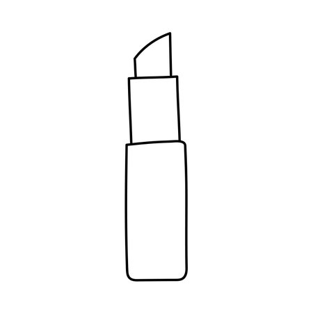 Hand drawn lipstick illustration. isolated on white backgroundのイラスト素材