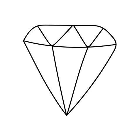 Hand drawn diamond illustration. isolated on white backgroundのイラスト素材