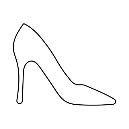Hand drawn vector illustration of high heel shoes. isolated on white backgroundのイラスト素材