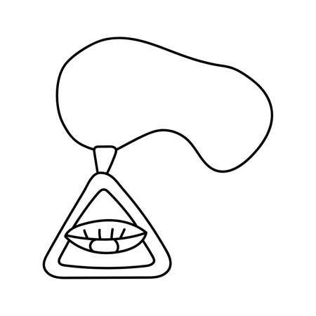 Hand drawn illustration magic amulet. isolated on white backgroundのイラスト素材