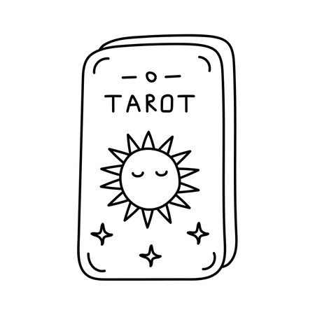 Hand drawn tarot card illustration. isolated on white backgroundのイラスト素材