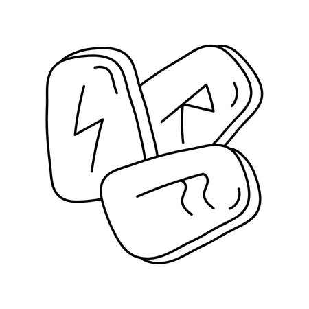 Hand drawn rune illustration. isolated on white backgroundのイラスト素材