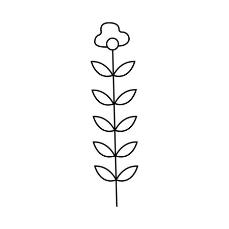 Hand drawn plant illustration.Isolated on white backgroundのイラスト素材