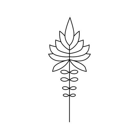 Hand drawn plant illustration.Isolated on white backgroundのイラスト素材