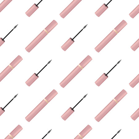Mascara vector pattern, realism. isolated on white backgroundのイラスト素材
