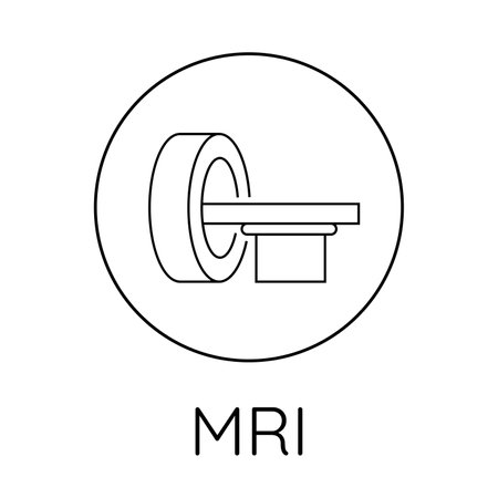 linear icon magnetic resonance imaging, MRIのイラスト素材