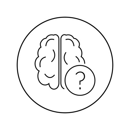 brain linear icon. medicine, neurologyのイラスト素材