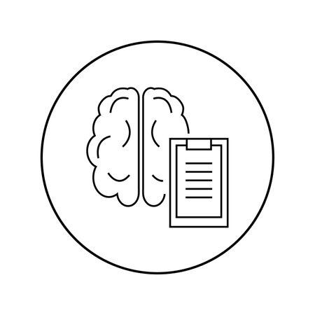 brain linear icon. medicine, neurologyのイラスト素材