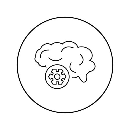 brain linear icon. medicine, neurologyのイラスト素材