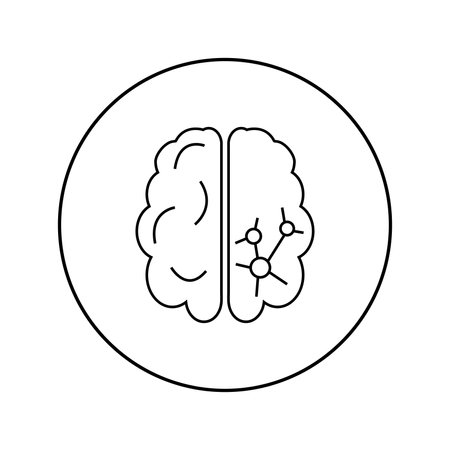 brain linear icon. medicine, neurologyのイラスト素材