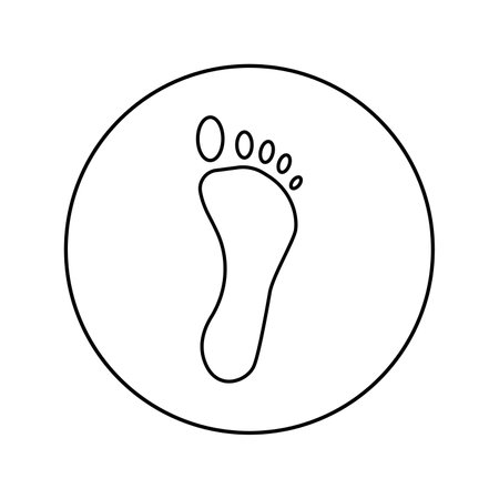 Footprint vector linear icon. Orthopedics, medicineのイラスト素材