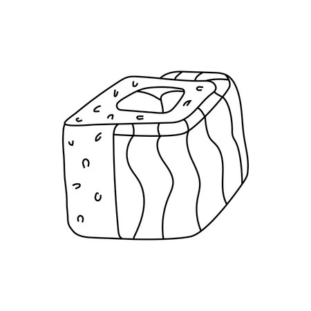 Hand drawn vector illustration of sushi, rolls.のイラスト素材