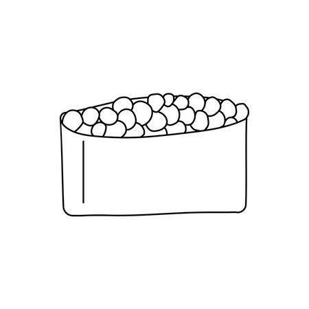 Hand drawn vector illustration of sushi, rolls.のイラスト素材