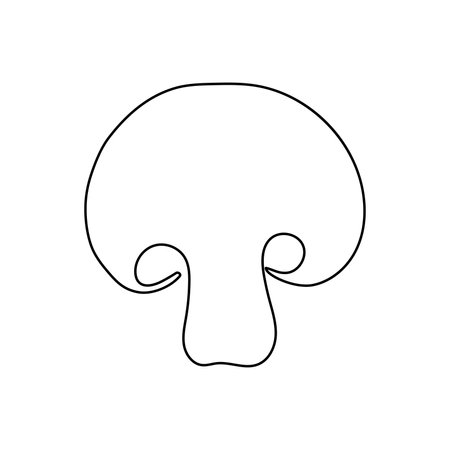 hand drawn vector illustration shiitake mushroomsのイラスト素材