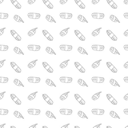 Hand drawn seamless pattern sushi, rolls.のイラスト素材