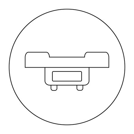 Newborn Scale Linear Vector Icon Isolated on White Backgroundのイラスト素材
