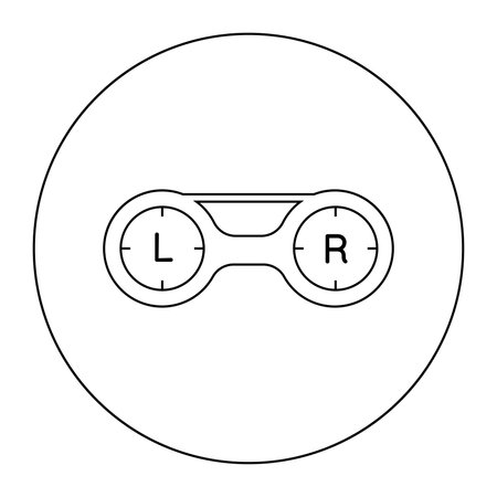 Eye lens vector linear icon.Isolated on white backgroundのイラスト素材